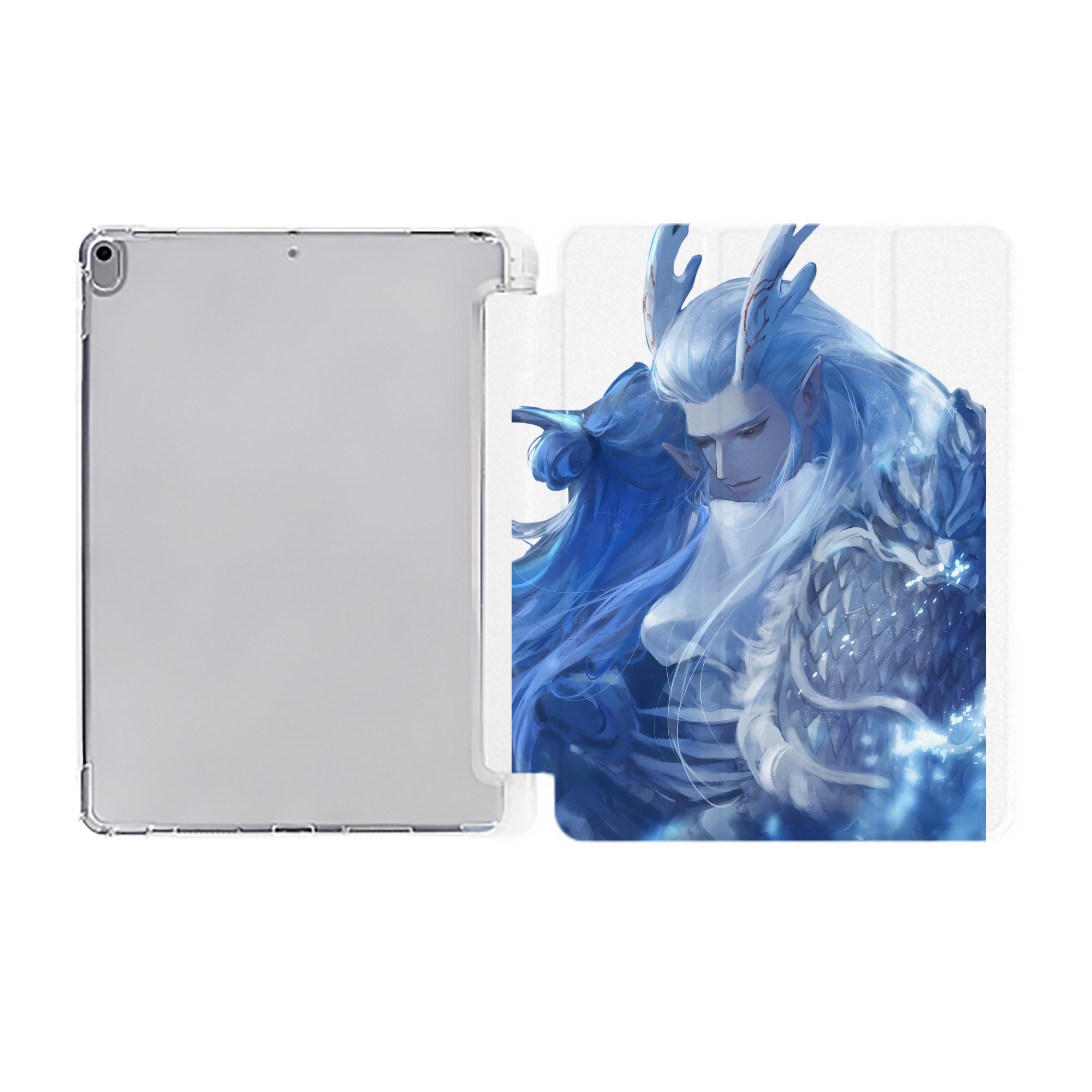 Ne Zha 2 ナタ 魔童の大暴れ IPad ケース ペン収納付き 三つ折りスタンド PUレザー×シリコン 対応機種9.5/10.5/10.9インチ